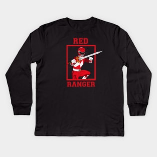 Jason Red Ranger Kids Long Sleeve T-Shirt